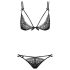 Obsessive Intensa - Set reggiseno a doppio cinturino (nero)