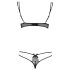 Obsessive Intensa - Set reggiseno a doppio cinturino (nero)