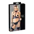 Cottelli Bondage - reggiseno aperto con manette - lucido nero - M