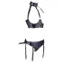 Cottelli Bondage - reggiseno aperto con manette - lucido nero - M