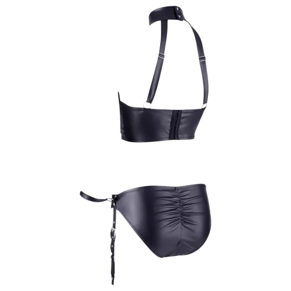 Cottelli Bondage - reggiseno aperto con manette - lucido nero - M