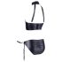 Cottelli Bondage - Set reggicalze lucido con manette (nero) - XL