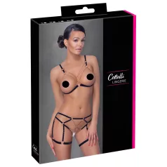   Cottelli - body harness con catene decorativo - 2 pezzi - nero