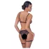 Cottelli - body harness con catene decorativo - 2 pezzi - nero - M