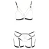 Cottelli - body harness con catene decorativo - 2 pezzi - nero - M