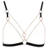 Cottelli - body harness con catene decorativo - 2 pezzi - nero - M