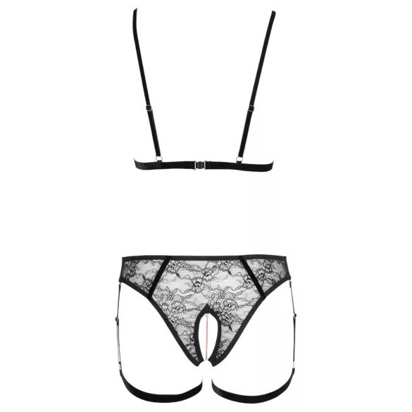 Cottelli - body harness con catene decorativo - 2 pezzi - nero - M