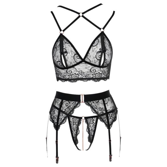 Abierta Fina - set intimo in pizzo nero - L