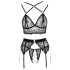 Abierta Fina - set intimo in pizzo nero - L
