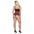 Cottelli Curvies - set lingerie in pizzo floreale (nero)