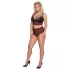 Cottelli Curvies - set lingerie in pizzo floreale (nero)
