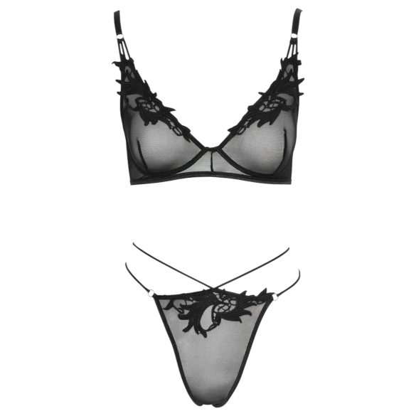 Cottelli - set reggiseno trasparente e in pizzo (nero)