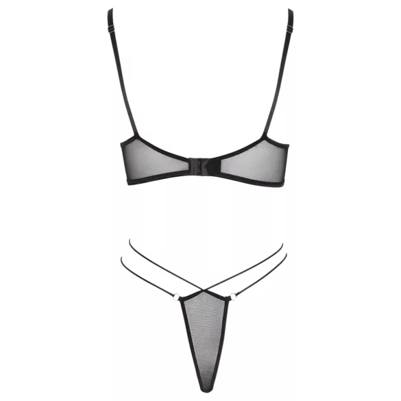 Cottelli - set reggiseno trasparente e in pizzo (nero) - M
