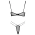 Cottelli - set reggiseno trasparente e in pizzo (nero) - M
