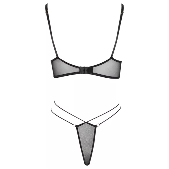 Cottelli - set reggiseno trasparente e in pizzo (nero) - M