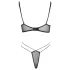 Cottelli - set reggiseno trasparente e in pizzo (nero) - M