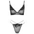 Cottelli - set trasparente in pizzo (nero) - L