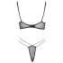 Cottelli - set trasparente in pizzo (nero) - L