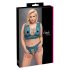 Cottelli Curves - completo intimo in pizzo con corsetto (blu)