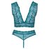 Cottelli Curves - completo intimo in pizzo con corsetto (blu)