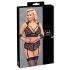 Cottelli Bondage Taglie Forti - set reggiseno pizzo (nero) - 4XL