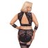 Cottelli Bondage Taglie Forti - set reggiseno pizzo (nero) - 4XL