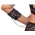 Cottelli Bondage Taglie Forti - set reggiseno pizzo (nero) - 4XL
