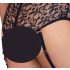 Cottelli Bondage Taglie Forti - set reggiseno pizzo (nero) - 4XL