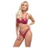 Completo reggiseno lucido rosso Cottelli Party