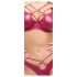 Completo reggiseno lucido rosso Cottelli Party