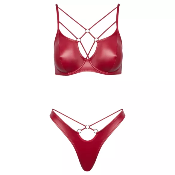 Cottelli Party - set reggiseno effetto lucido - rosso