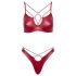 Completo reggiseno lucido rosso Cottelli Party