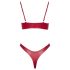 Completo reggiseno lucido rosso Cottelli Party