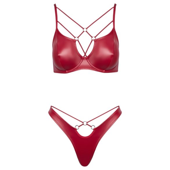 Cottelli Party - set reggiseno effetto lucido - rosso - 85B/L