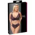 Cottelli Plus Size - set reggiseno trasparente fantasia (viola)