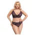 Cottelli Plus Size - set reggiseno trasparente fantasia (viola)