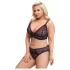 Cottelli Plus Size - set reggiseno trasparente fantasia (viola)