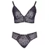 Cottelli Plus Size - set reggiseno trasparente fantasia (viola)