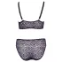 Cottelli Plus Size - set reggiseno trasparente fantasia (viola)
