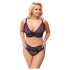 Cottelli Plus Size - Set reggiseno trasparente fantasia (viola) - 4XL
