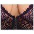 Cottelli Plus Size - Set reggiseno trasparente fantasia (viola) - 4XL