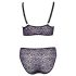 Cottelli Plus Size - Set reggiseno trasparente fantasia (viola) - 4XL