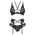 Obsessive Alessya - set di lingerie in pizzo (nero)