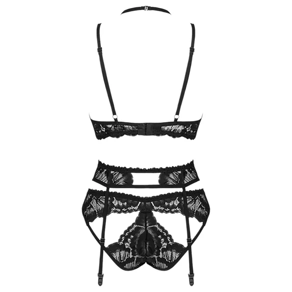 Obsessive Alessya - set di lingerie in pizzo (nero)