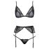 Bacio Seducente - Set Lingerie (Nero) - L/XL