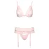 Kissable - completo intimo in pizzo - rosa - L/XL