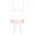 Kissable - completo intimo in pizzo - rosa - L/XL