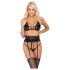 Baciabili - completo reggiseno nero con fascia in vita