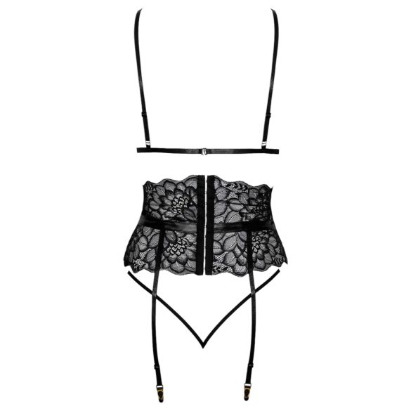 Baciabile - set reggiseno con cintura (nero)