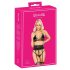 Baciabili - completo reggiseno nero con fascia in vita - L/XL